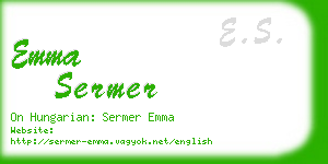 emma sermer business card